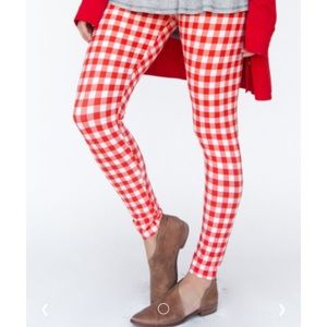 Agnes & Dora Leggings Red Gingham
